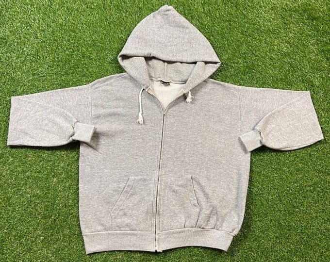 Vintage Plain Gray Hoodie Sweatshirt Sears Size Xtra Large XL Quality 1990's Oversized Comfy Great Fit Original 90s Pull Over