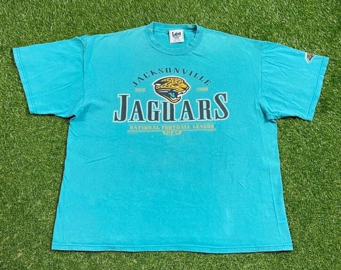 Vintage Jacksonville Jaguars T Shirt Tee Lee Sport Size XXL 2XL NFL Football Jax Florida 1990s 90s