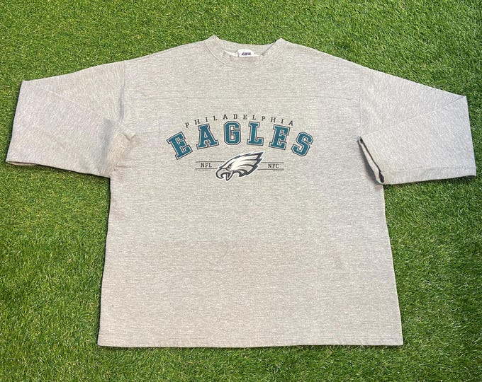 Vintage Philadelphia Eagles Crewneck Sweatshirt Size Xtra Large XL NFL Football Pennsylvania Pull Over Oversized 1990s 90s