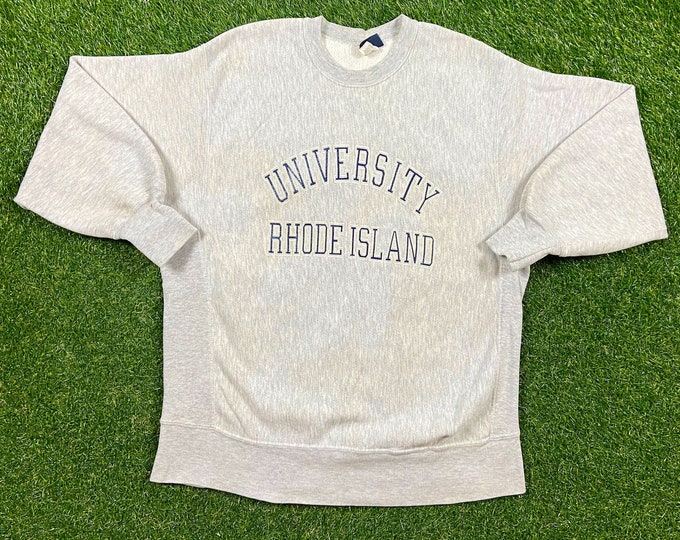 Vintage University of Rhode Island Crewneck Sweatshirt Jansport Made USA Size Xtra Large XL New England Campus Classic Pull Over Oversized