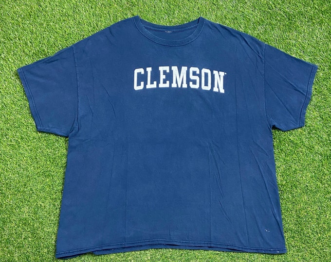 Vintage Clemson University Tigers T Shirt Tee Size XXL 2XL NCAA College Football South Carolina Classic Original 1990s 90s