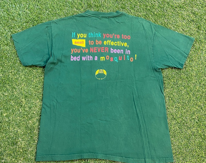 Vintage The Body Shop T Shirt Tee Size Large L Lotion Skincare Cosmetics Perfume 1990s 90s