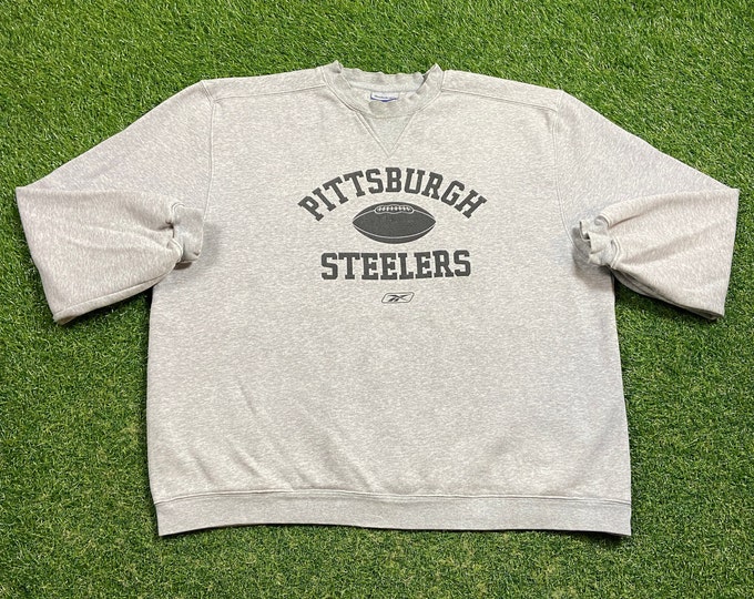 Vintage Pittsburgh Steelers Crewneck Sweatshirt Reebok Size Xtra Large XL NFL Football Pennsylvania 1990s 90s Pull Over Oversized