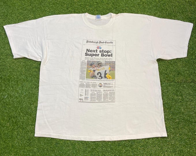 Vintage Pittsburgh Steelers T Shirt Tee Size 3X NFL Football Pennsylvania Big Ben Super Bowl Champions 00s