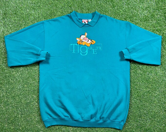 Vintage Tigger Sweatshirt Mickey Inc Size Xtra Large XL Winnie the Pooh Bear Walt Disney World 80s 90s WDW Disneyland Pull Over Oversized