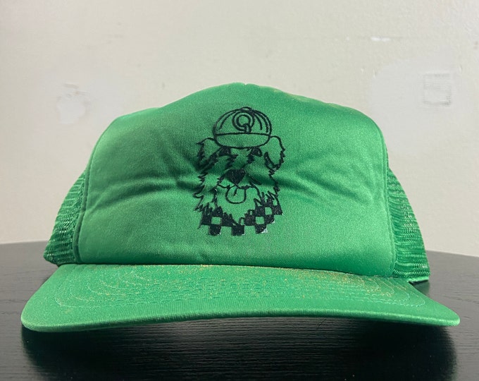 Vintage Dog Snapback Hat OSFA Canine Puppy 1980s 80s Trucker Cap