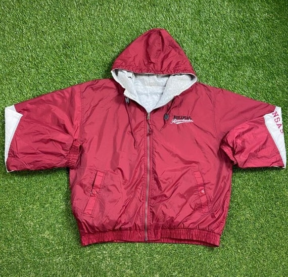 Vintage Arkansas Razorbacks Reversible Jacket Size Xtra Large XL NCAA College Basketball Fayetteville Final Four Hogs Classic 1990s 90s