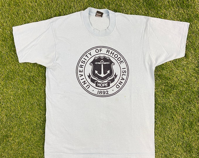 Vintage University of Rhode Island T Shirt Tee Screen Stars Best Made USA Size Xtra Large XL Campus 1980s 80s