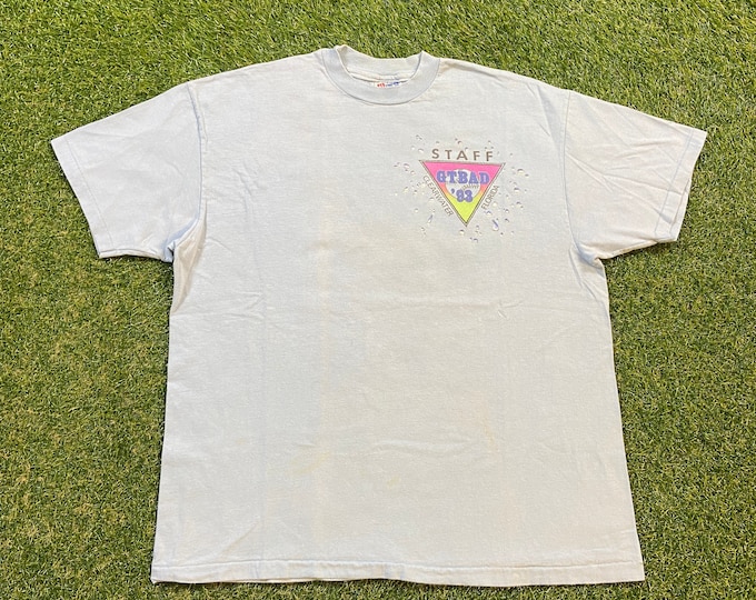 Vintage GT Bad Staff 93 T Shirt Tee Hanes Made USA Size Xtra Large XL Clearwater Florida Classic 1990s 90s