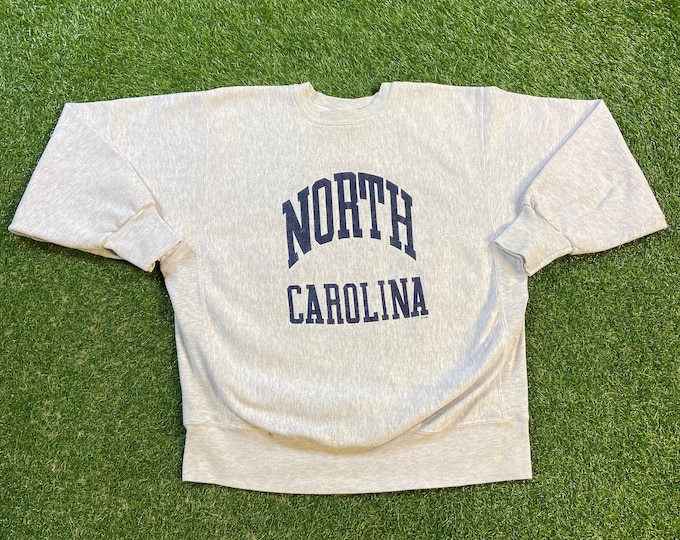 Vintage UNC University of North Carolina Tar Heels Crewneck Sweatshirt Made Usa Size Xtra Large XL NCAA College Basketball 1990s Pull Over