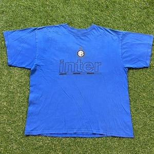 Camiseta Vintage Inter de Milán Camiseta Jerzees Talla Xtra Grande XL Italia Copa Mundial de Fútbol Fútbol 1990's 90s MLS