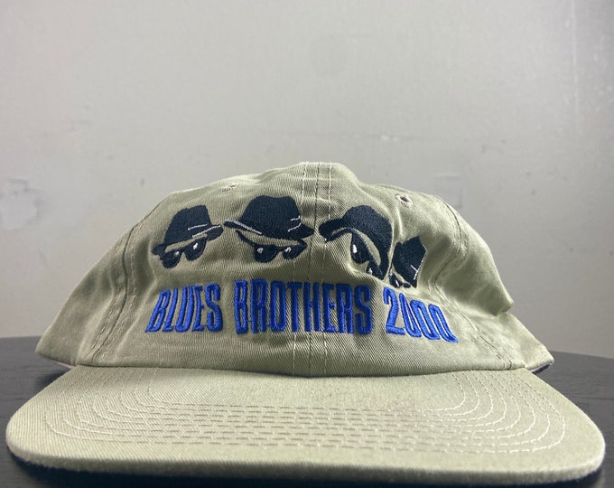 Vintage Blues Brothers 2000 Strap Back Hat Kudzu OSFA Universal Pictures Musical Comedy 1998 Sequel Film Movie Promo 1990s 90s