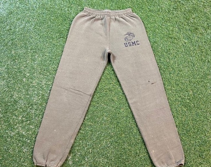Vintage United States Marine Corps Sweatpants Soffe Made USA Size Small S USMC Navy Army United States Military Veteran Warm Comfortable 90s