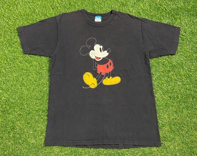 Vintage Mickey Mouse T Shirt Tee Made USA Size Large L Walt Disney World Magic Kingdom WDW Disneyland 1990s 90s