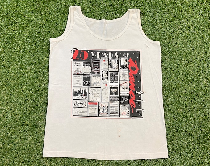 Vintage 25 Years of Dance 2001 Tank Top Shirt Size Small S Cats New York Classic Musical Broadway 00s