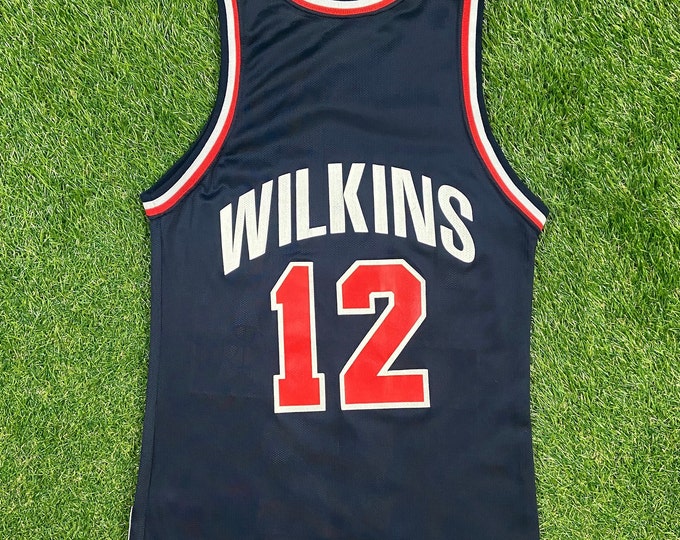 Vintage Team USA Basketball Dominique Wilkins #12 Jersey Champion Made USA Small S NBA Basketball Dream Team Olympics Atlanta Hawks 1990s 90
