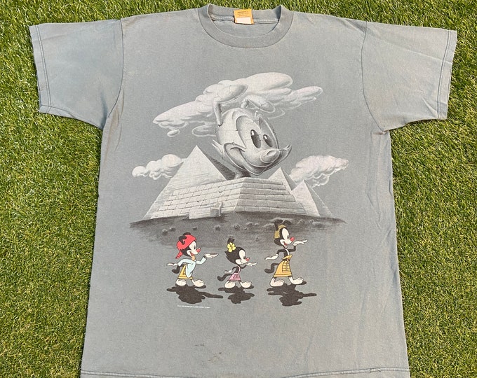 Vintage Animaniacs T Shirt Tee Made USA Size Xtra Large XL Looney Tunes Steven Spielberg 1990’s 90’s Cartoon Warner Bros
