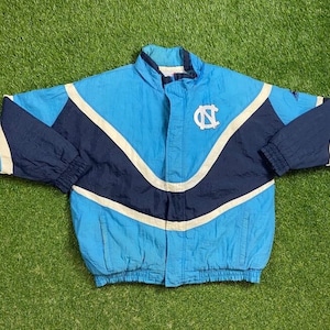 Vintage UNC University of North Carolina Tar Heels Jacket Apex One Size Large L NCAA College Basketball Air Jordan Light Rain Coat 1990s 90s