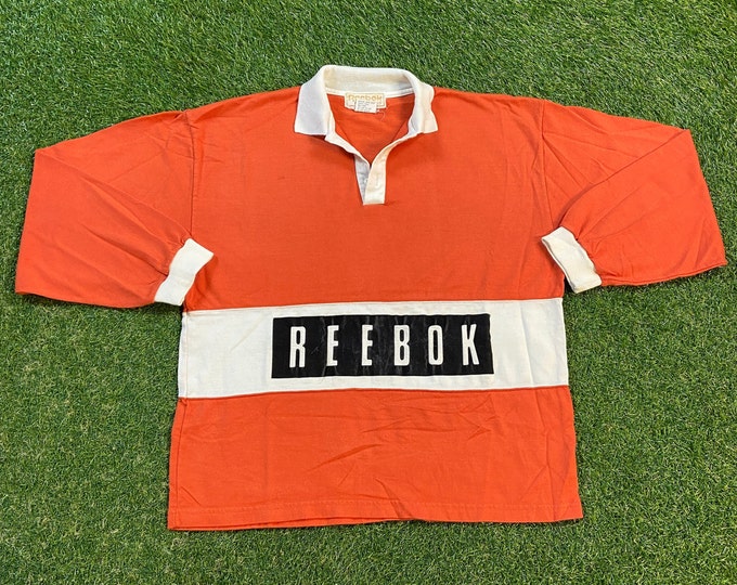 Vintage Reebok Polo Long Sleeve Shirt Size Large L Classic Sportswear 1990s 90s