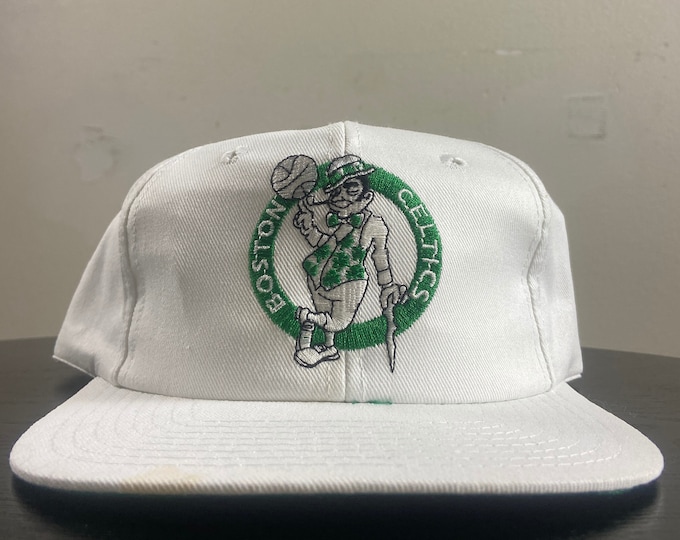 Vintage Boston Celtics Snapback Hat Cat Sport Service OSFA NBA Basketball New England Massachusetts Bird 1990s 90s