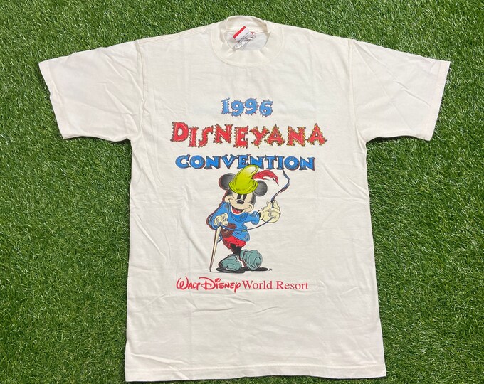 Vintage Disneyana Convention 1996 T Shirt Tee Made USA Size Small Mickey Mouse Walt Disney World Magic Kingdom WDW Disneyland 1990s