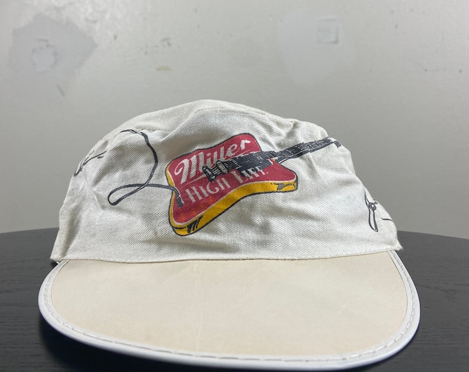 Vintage Miller High Life Genuine Draft Hat Size Adult Medium OSFA Milwaukee Wisconsin Beer 1980s 80s