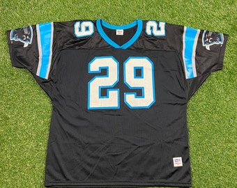 ユニフォーム 90s Nike Panthers Jersey Made in USA Vintage 90s NFL Starter Carolina Panthers Greene Black Football