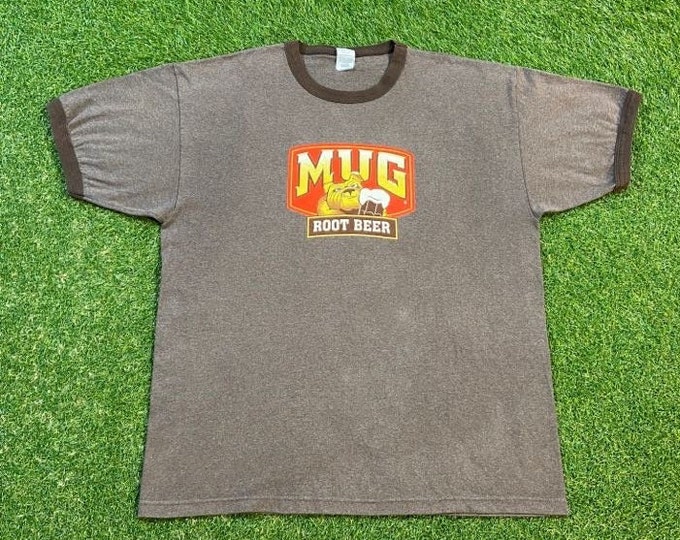 Vintage Mug Root Beer T Shirt Tee Size XXL 2XL Pepsi Co Classic American Soft Drink 1980s 80s