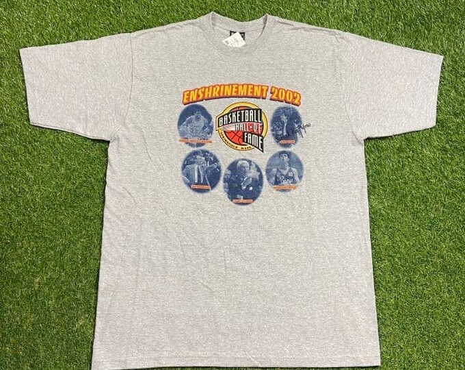 Vintage Basketball Hall of Fame 2002 T Shirt Tee Size Xtra Large XL NBA NCAA College Basketball Magic Johnson 00s