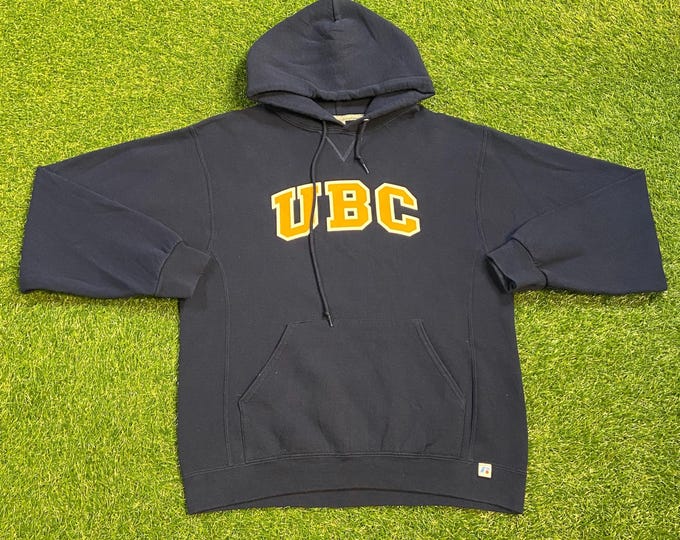 Vintage University of British Columbia Hoodie Sweatshirt Size Medium M UBC Canada College Vancouver 1990s 90s Pull Over Oversized