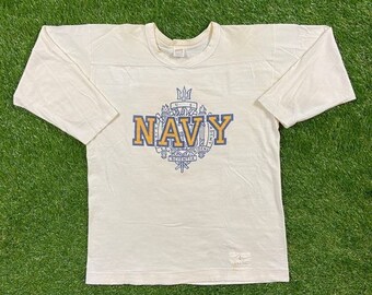 Vintage United States Navy 3/4 Sleeve T Shirt Tee Sportswear ll Made USA Size Large L 1990s Marines Army United States Military Veteran