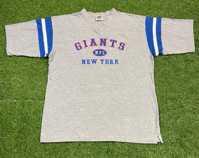 Vintage New York Giants T Shirt Tee Size Xtra Large XL NFL Football Big Blue Ny Eli Manning 1990s 90s