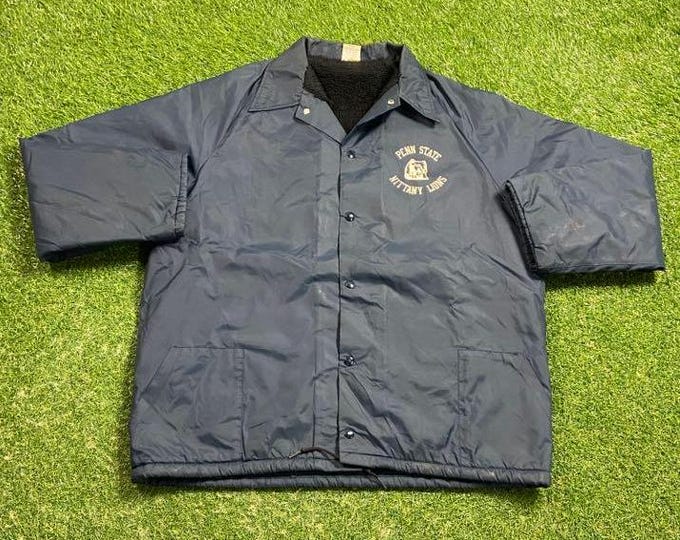 Vintage Penn State University Windbreaker Jacket Made USA Size Xtra Large XL NCAA College Football Pennsylvania Classic Nittany Lions 1990s