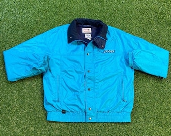 Vintage Spyder Windbreaker Jacket Size Xtra Large XL Sportswear Light Rain Coat 1990s 90s Outdoor Hiking Waterproof Rain