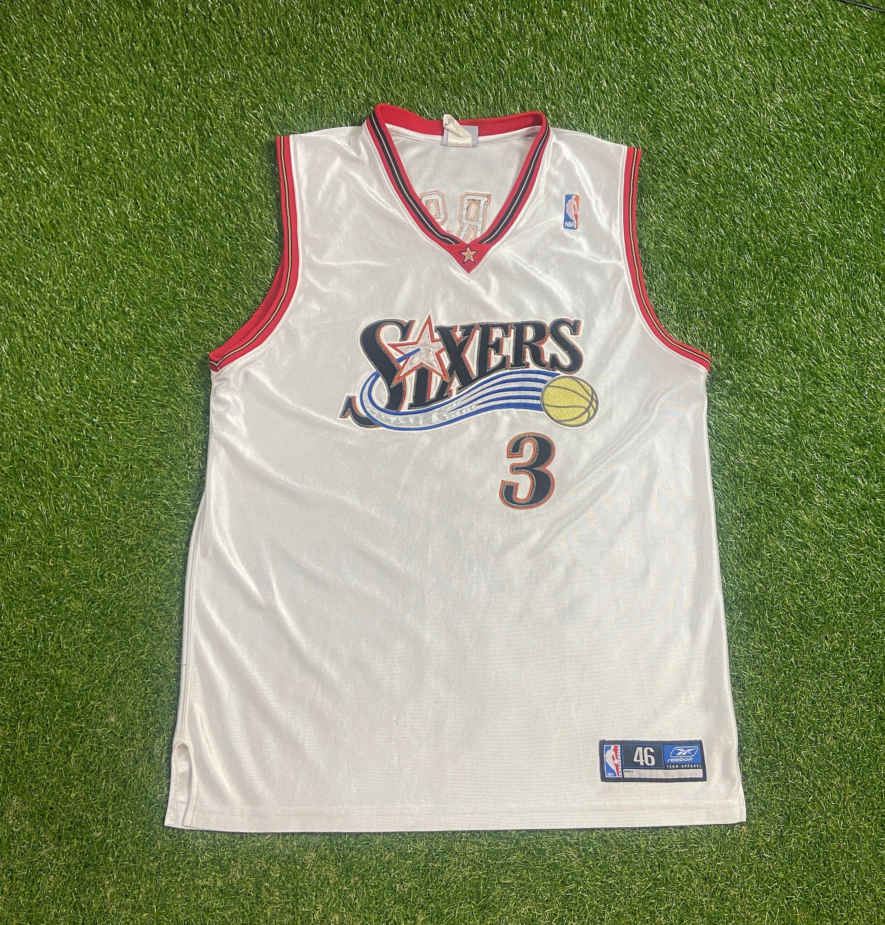 ALLEN IVERSON PHILA Philly 76ers REEBOK SWINGMAN JERSEY BLACK M RARE VTG