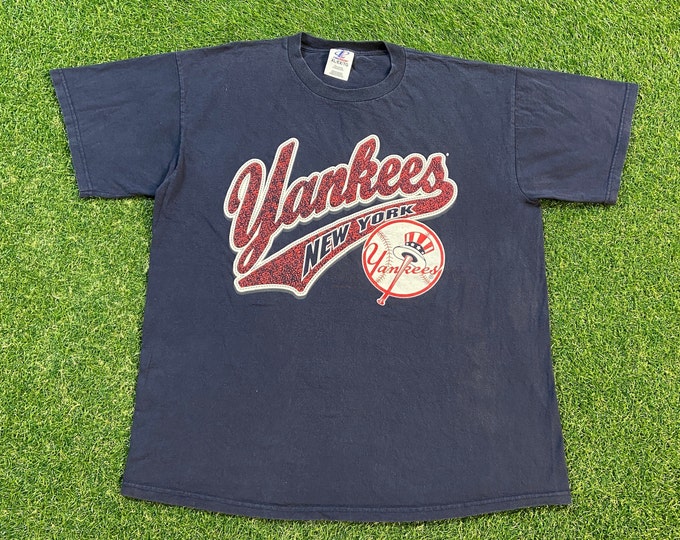 Vintage New York Yankees T Shirt Tee Logo Athletic Size Xtra Large XL MLB Baseball Bronx Ny Jeter Judge 1990s 90s