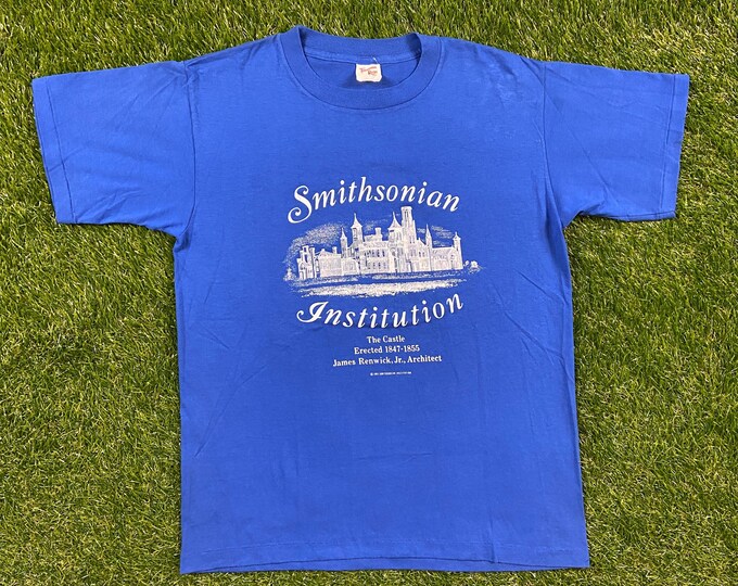 Vintage Smithsonian Institution The Castle 1981 T Shirt Tee Tennessee River Made USA Size Large L Washington DC