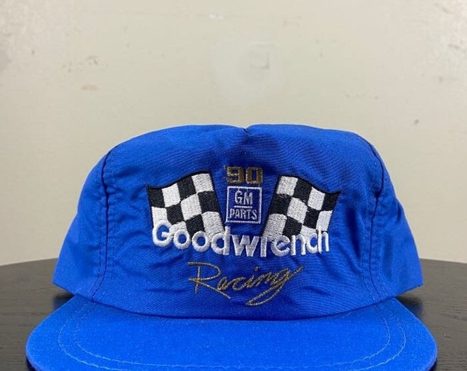 Vintage Goodwrench 1990 Strap Back Hat Cap OSFA Chevrolet NASCAR Racing Daytona 500 1990s 90s Neon New