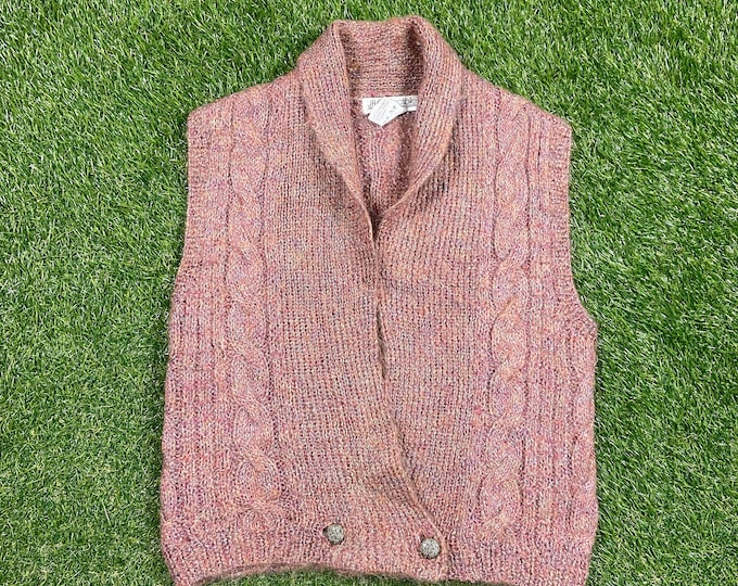 Vintage JH Collectibles Sweater Vest Size Small S Wool Multicolor Comfortable Fit Warm 1980s 80s Mohair