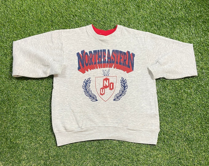 Vintage University of Northern Illinois Crewneck Sweatshirt Made USA Size Medium M NCAA College Football UNI Classic Chicago 1990s 90s