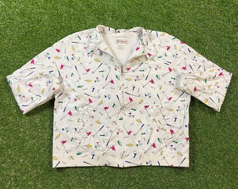 Kurtka golfowa vintage Bechamel, rozmiar L, turniej Masters, kolekcja US Open Masters, Tiger Woods, lata 90. XX wieku