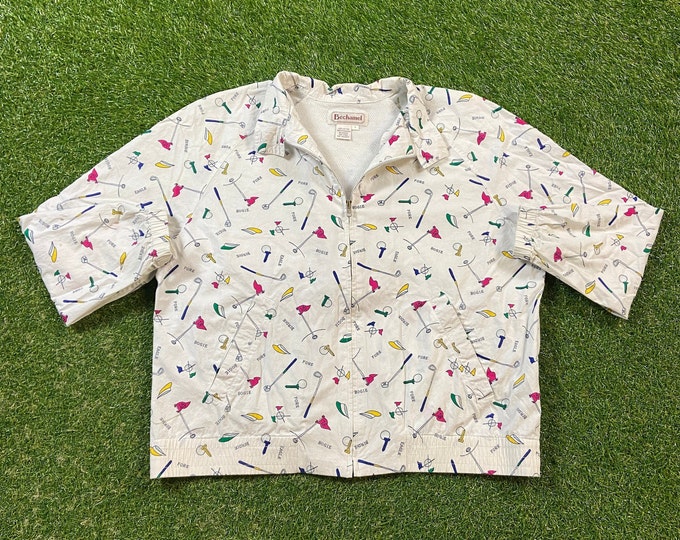 Vintage Golf Jacket Bechamel Size Large L Masters Tournament US Open Masters Collection Tiger Woods 1990s 90s