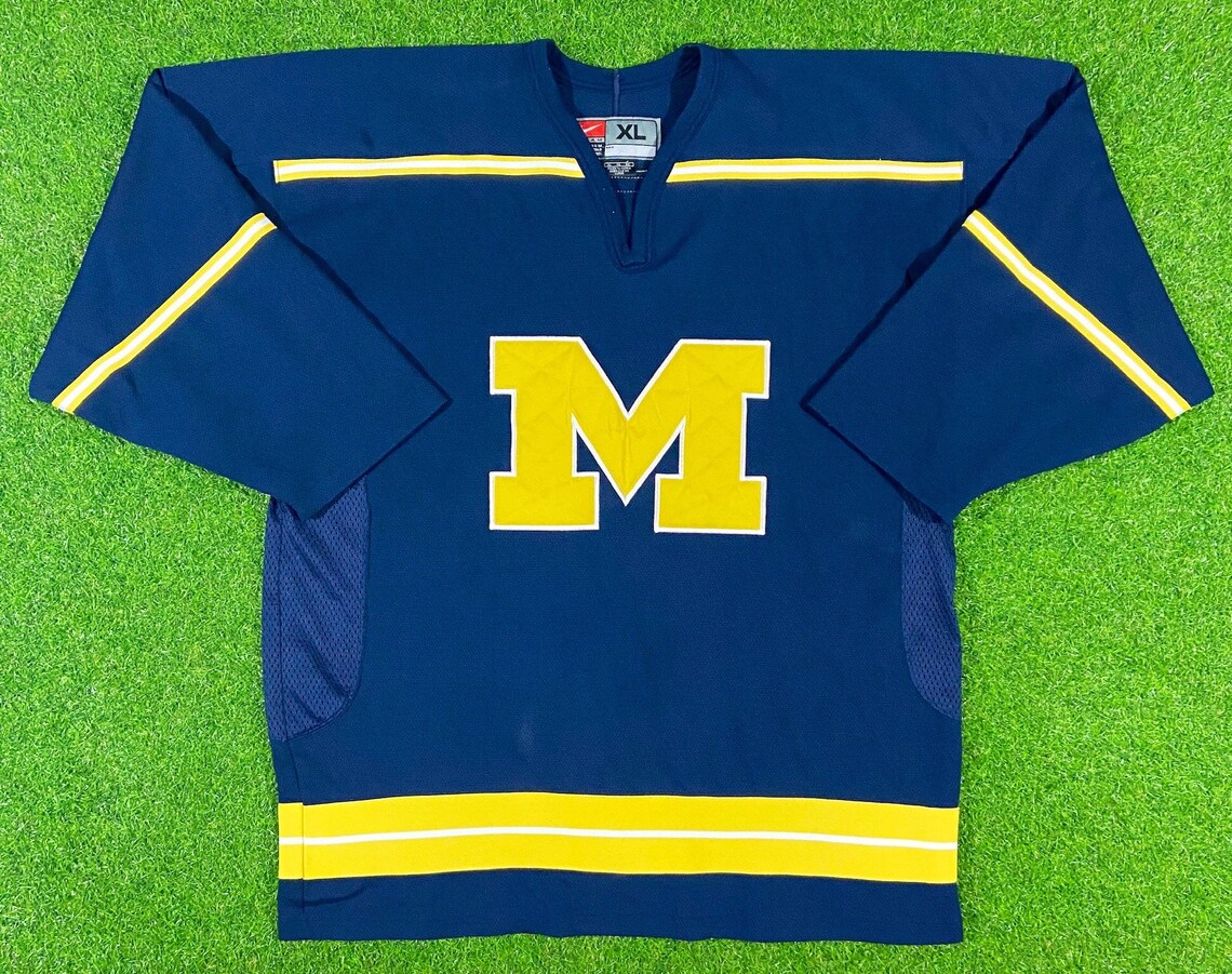 Vintage University of Michigan Hockey Jersey Nike Xtra Large Etsy