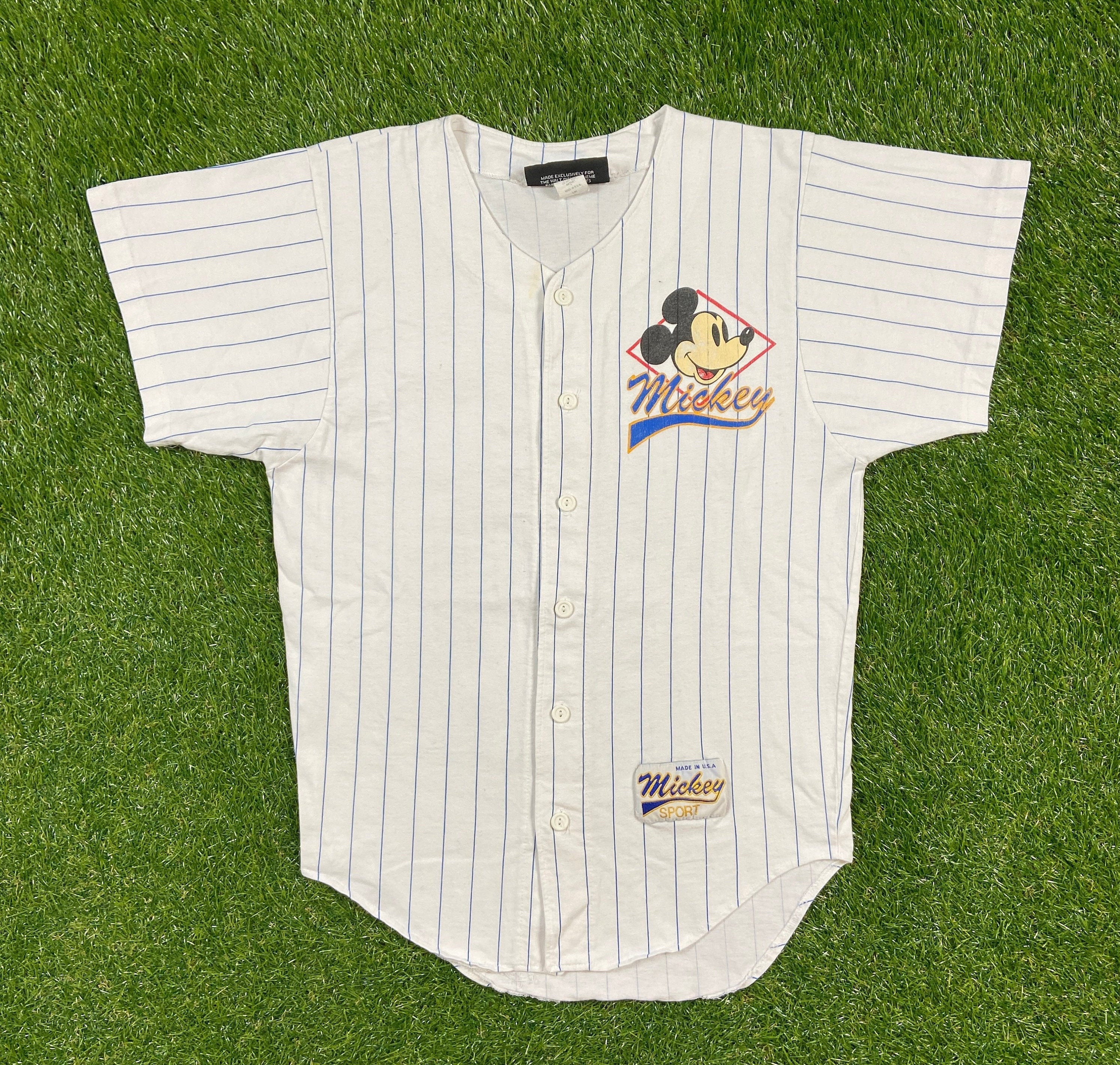 Mickey mouse baseball shirt hotsell