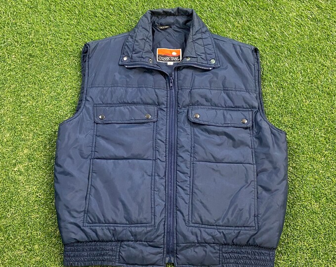Vintage Ozark Trail Winter Athletic Vest Jacket Size Xtra Large XL Warm Zipper Jacket Raincoat 1990s Coat Hiking Coat 90s