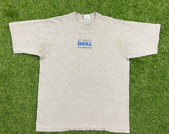 Vintage Dell T Shirt Tee Made USA Size Xtra Large XL Intelligence American Multinational Corporation Technology Computer 1990s 90s