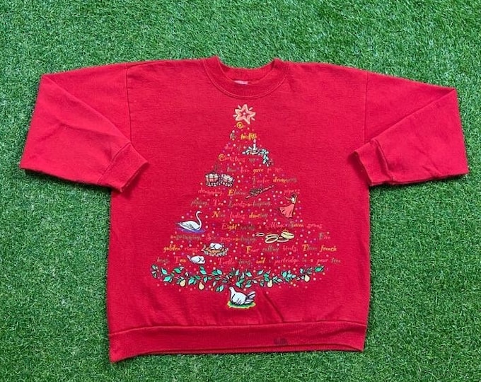 Ugly Christmas Sweater Vintage Tacky Holiday Party Merry Santa Classic Santa Claus Xmas 90s 80s Knit Classic Size Xtra Small Xmas Tree