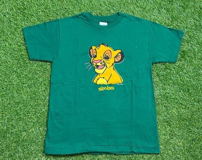 Vintage Disney The Lion King Simba T Shirt Tee Made USA Size Youth Large Walt Disney World Mickey Mouse Magic Hakuna Matata 1990s 90s Kids