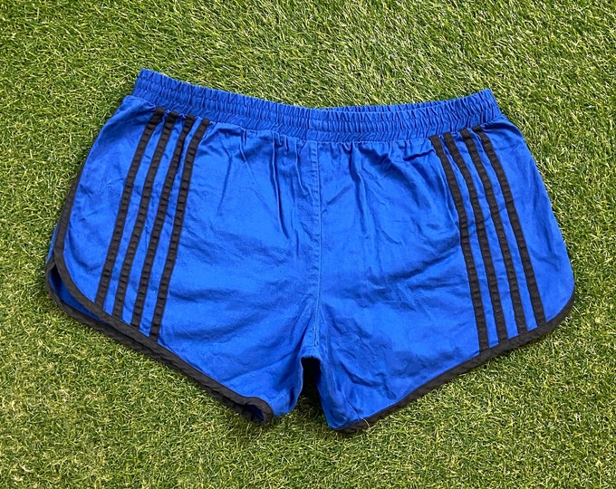 Vintage Blue Short Shorts Size Medium M Athletic Gear Comfy 1970s 70s athletic shorts Running Booty Cute