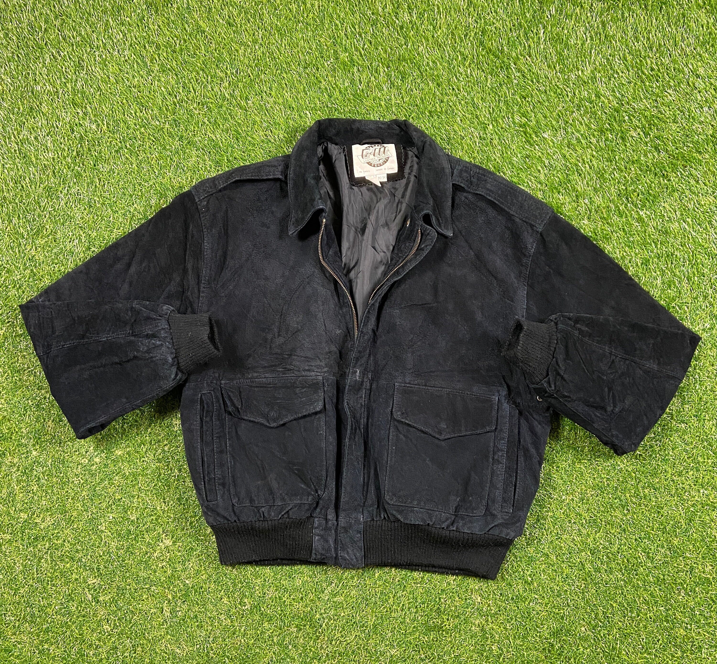 Vintage Global Identity Black Jacket G III Genuine Leather Fashions Size Medium M American Apparel Cozy Very Warm Coat